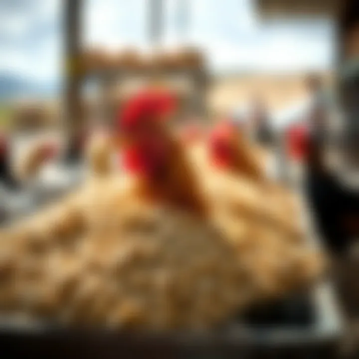 High-quality chicken feed displayed attractively