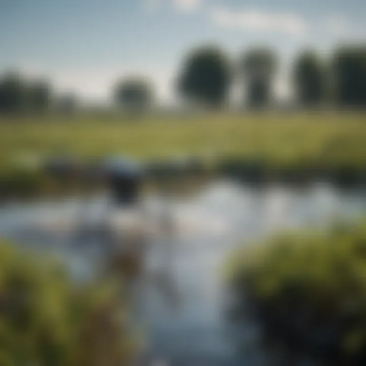 Drones monitoring crop health and water usage