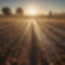 Irrigation system in a vast agricultural field