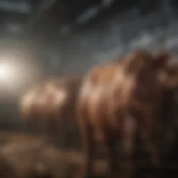 Graph illustrating carbon emissions in beef production