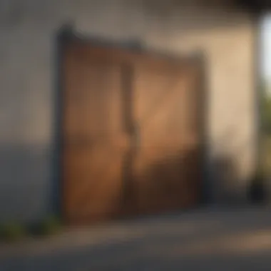 Installation process of a barn door on a metal building