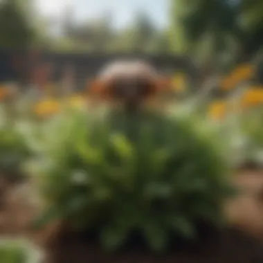 Companion planting demonstrating the synergy between different plants