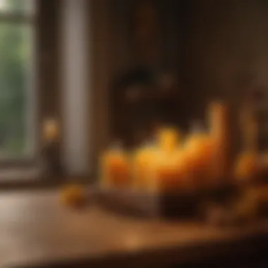 Creating Atmosphere: The Warm Glow of Beeswax A serene setting with beeswax candles illuminating a cozy space, highlighting their ambiance.