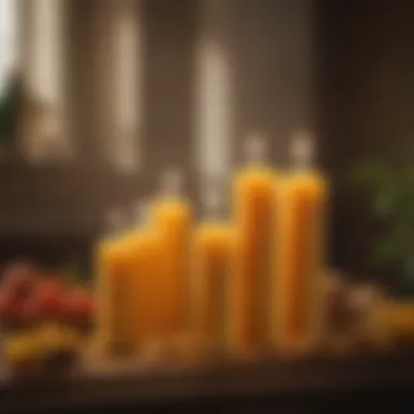 Diverse Forms: The Versatility of Beeswax Candles An array of beeswax candles in various shapes and sizes, showcasing their versatility.