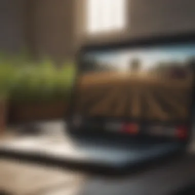 Accessing Modern Agricultural Insights A laptop displaying a podcast platform focused on agriculture