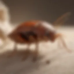 Close-up of a bed bug on fabric