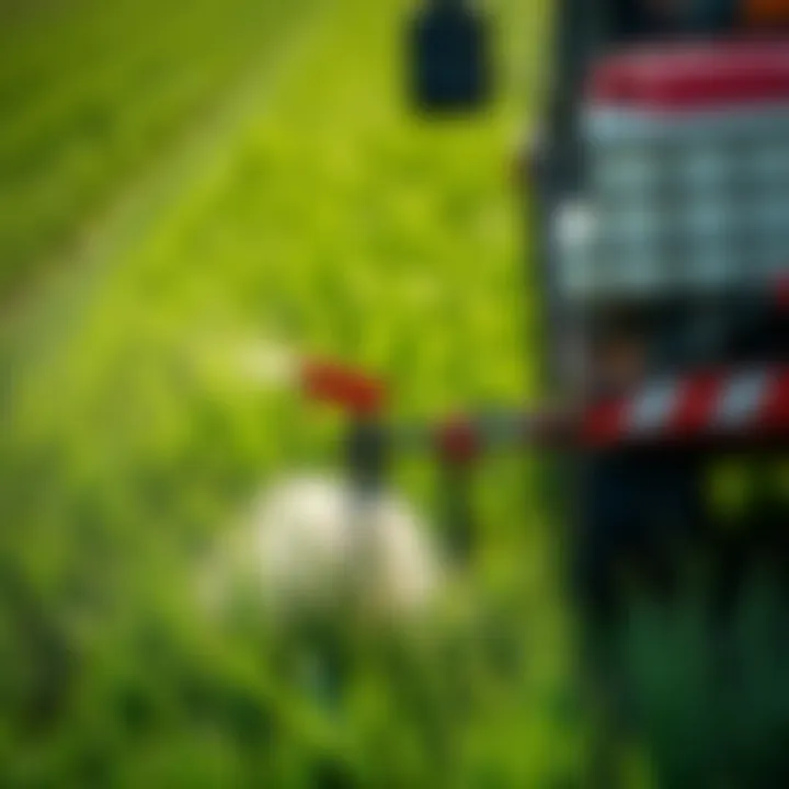 Application of herbicide on Bermuda grass