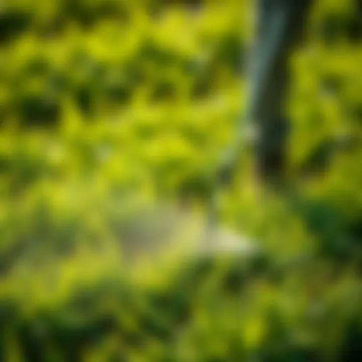 Herbicide application on fescue grass