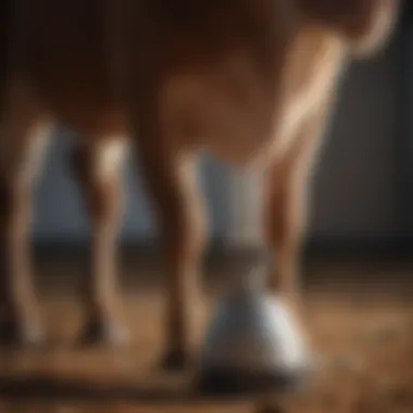 Close-up of a calf warmer heater with adjustable settings