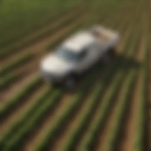 Innovative application of camo plastic sheeting in a thriving crop field