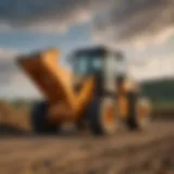 Case compact wheel loader in action on a farm