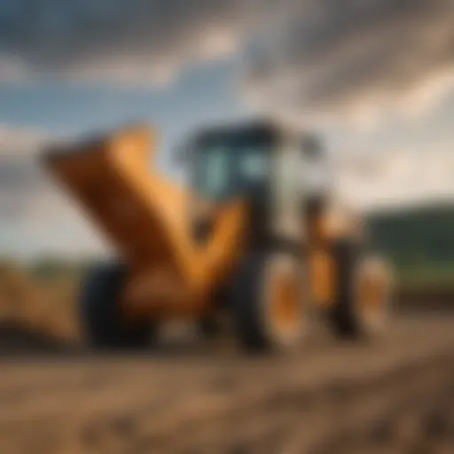 Case compact wheel loader in action on a farm