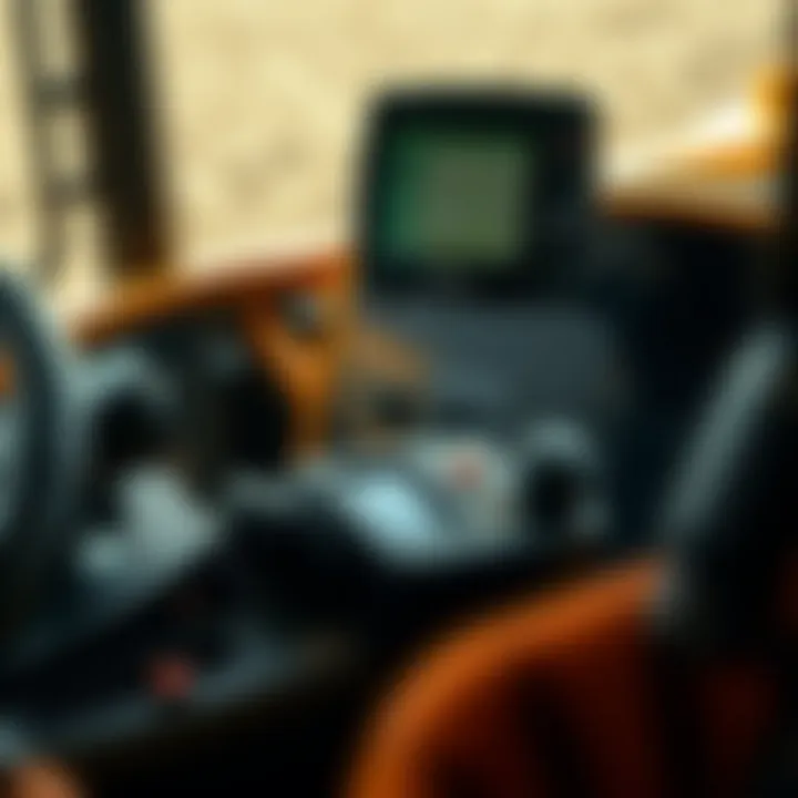 Close-up view of the advanced controls of the Case G Series