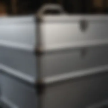 Features of Aluminum Triangle Tool Boxes Close-up of aluminum triangle tool box features