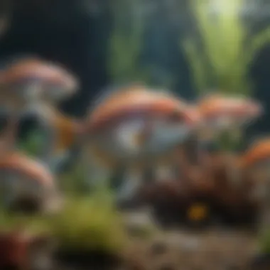 Diverse Fish Species in Aquaculture A diverse range of fish species displayed in a sustainable aquaculture environment.