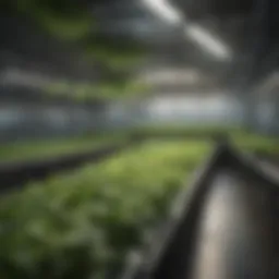 Illustration of a basic hydroponic system layout