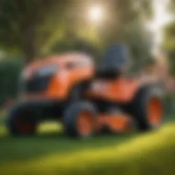 Innovative design of a lawn tractor vacuum showcasing its features