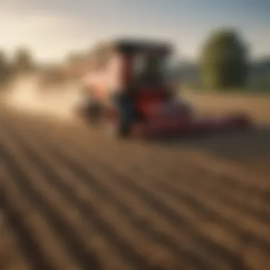 Harvesting equipment in action