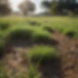 Lush green Texas sod thriving in a sunny landscape