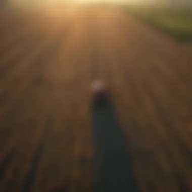 Aerial view of a safe farming environment showcasing organized fields.