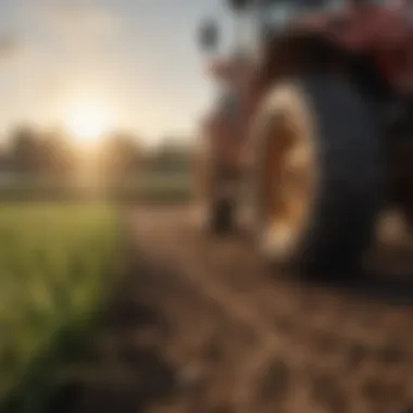 Diverse Types of Controlled Release Fertilizers A variety of controlled release fertilizers showcased in an agricultural setting