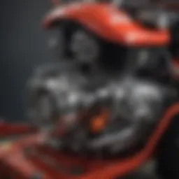 Close-up of a Craftsman lawn mower engine part