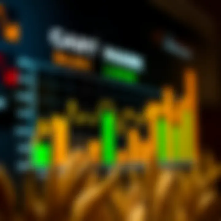 Grain Market Price Fluctuations A bar graph illustrating price fluctuations in the grain market over the past year.