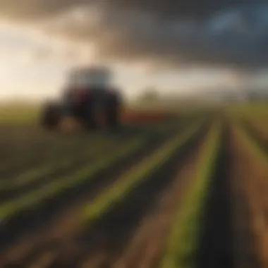 A diverse ecosystem illustrating the environmental impacts of farming