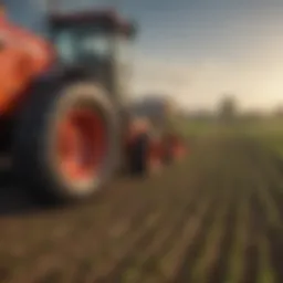 Illustration of cutting techniques in modern agriculture