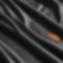 Close-up of durable fabric showcasing waterproof technology