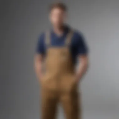 Available Sizing Options for Overalls Different sizes of Dickies waterproof overalls displayed