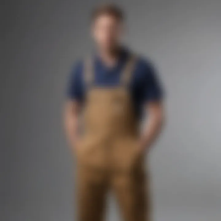 Available Sizing Options for Overalls Different sizes of Dickies waterproof overalls displayed