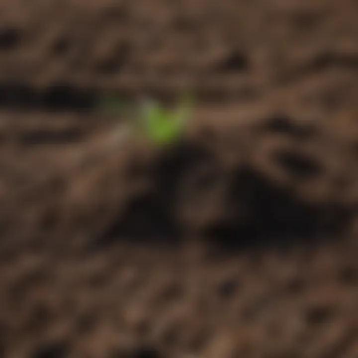 Close-up view of rich, dark soil ready for sod cultivation