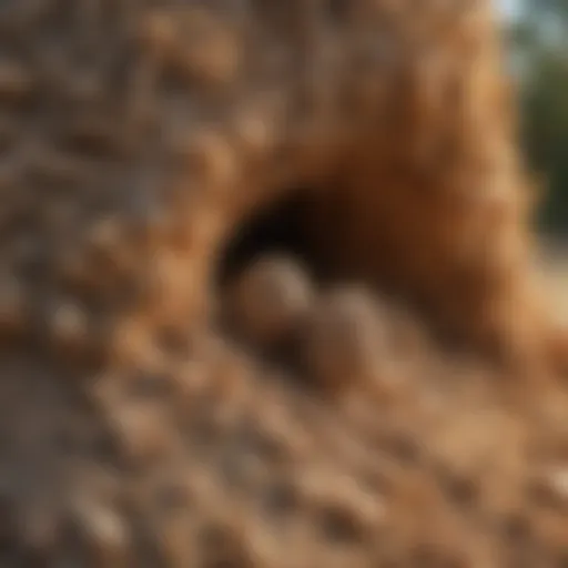 Close-up of a termite nest