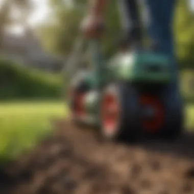 Utilizing Aeration Tools for Better Soil Health Aeration tool in use on a vibrant lawn