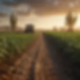 Diverse agricultural landscape illustrating the balance between crops and natural habitats.