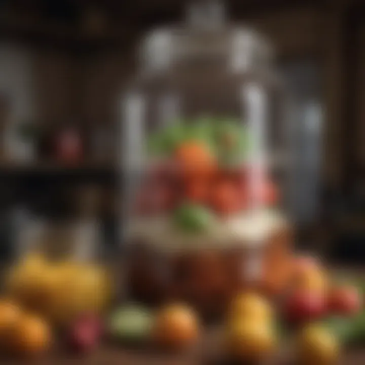 Various food preservation methods displayed