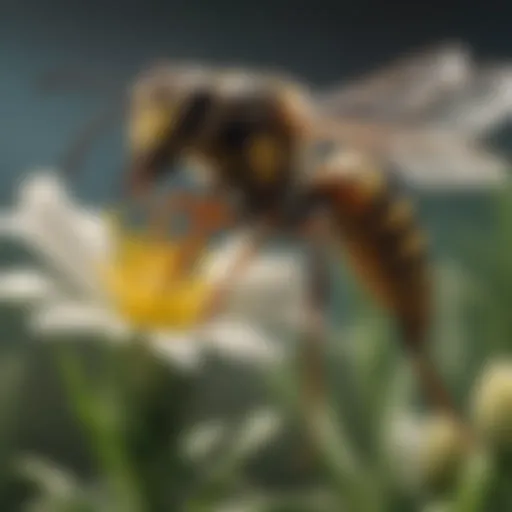 Close-up of a wasp on a flower