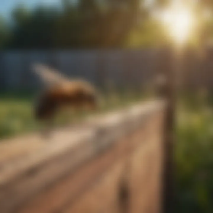 Bee behavior observation near electric fence