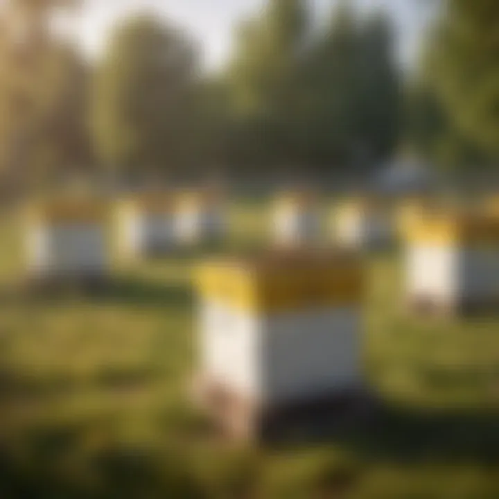 Electric fencing setup around a beehive