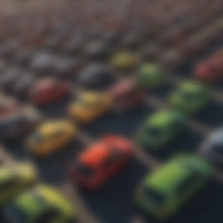 A fleet of diverse vehicles available for rental