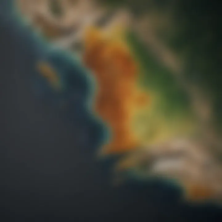 Map showing district variations in carbon footprints
