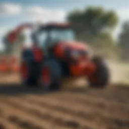 Modern agricultural machinery showcasing advanced technology