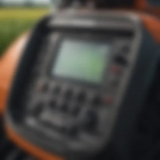 Close-up view of a ZTR mower's control panel showcasing intuitive design