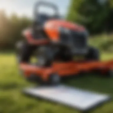 Maintenance checklist for ZTR mowers displayed on a clipboard