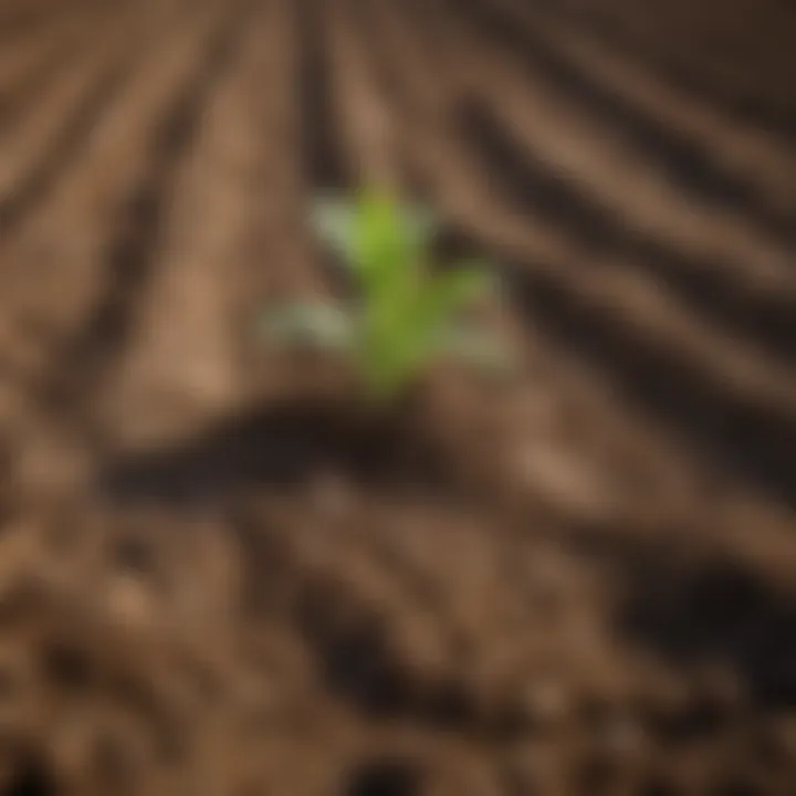 A close-up of fertile soil ready for agricultural use, symbolizing the potential of inexpensive land.