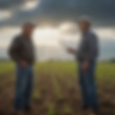 Local farmers discussing crop rotation strategies