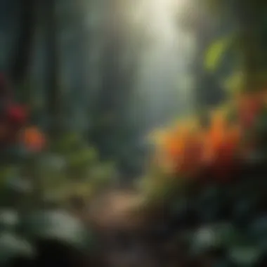 Unique Adaptations of Amazonian Plants Diverse Amazonian flora showcasing unique adaptations