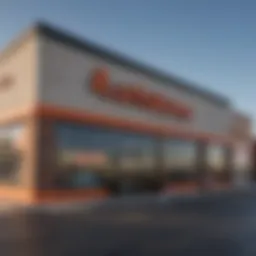 Exterior view of Autozone store in Stillwater