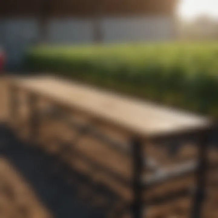 Illustration of different types of bench systems used in agriculture